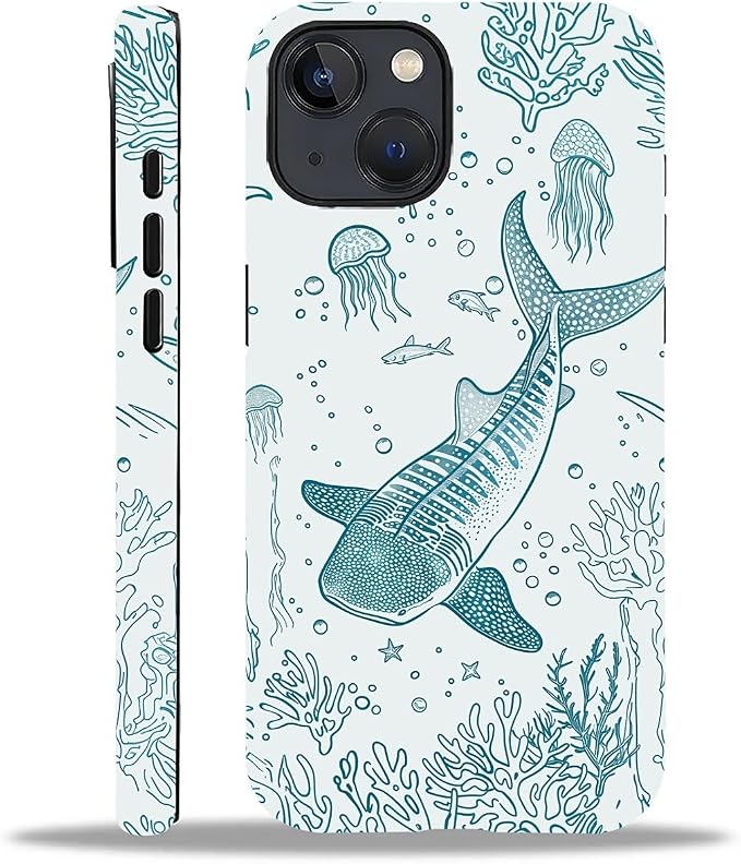 for iPhone 14 Plus Case, HH2 Ocean Whale Shark Hybrid 2 Layer Hard Shell by Unknown