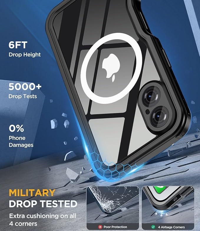 for iPhone 16 Case Waterproof, Full Body Underwater Dustproof Shockproof Case - Image 4