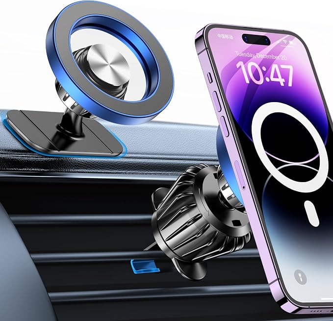 Kaistyle for Magsafe Car Mount【20 Strong Magnets】Magnetic Phone Holder for Car by Kaistyle