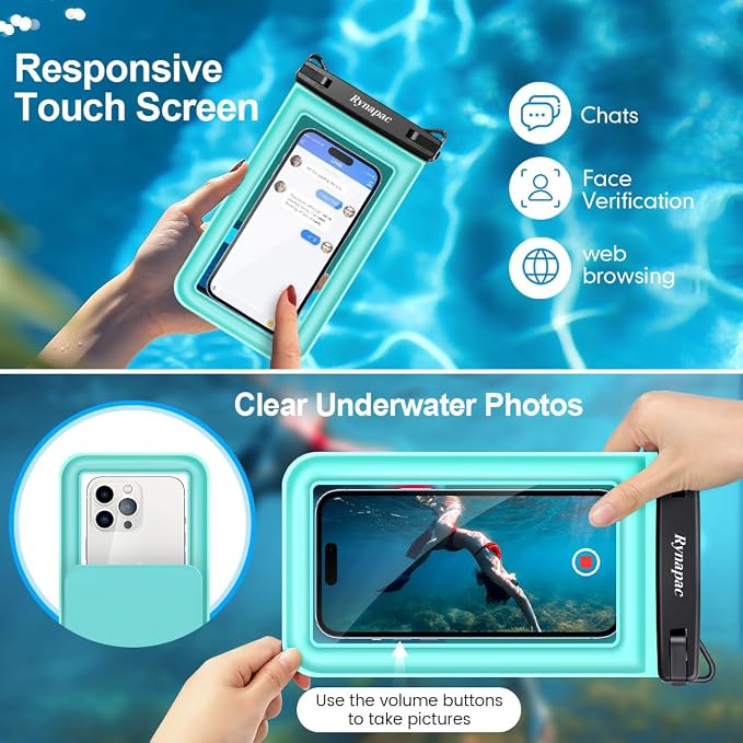 Waterproof Phone Pouch Floating 2 Pack, IPX8 Double Space Waterproof Phone Case - Image 4