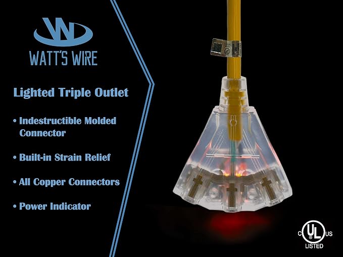 15 ft Outdoor Extension Cord Waterproof - Image 4