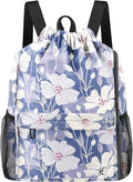 Drawstring Backpack with Mesh Pockets String Gym Bag Sackpack Sandproof Water by Risefit