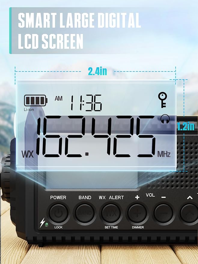 5000 Hand Crank Emergency Radio, NOAA Weather Radio - Image 7