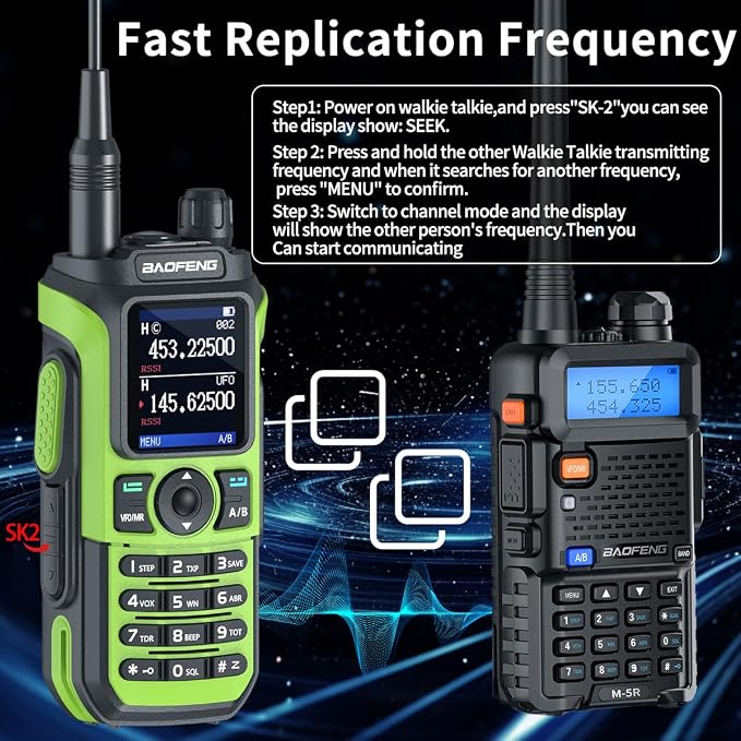 Baofeng Radio Ham Radio UV-21R UV-5R Ham Radio Handheld Rechargeable NOAA - Image 3