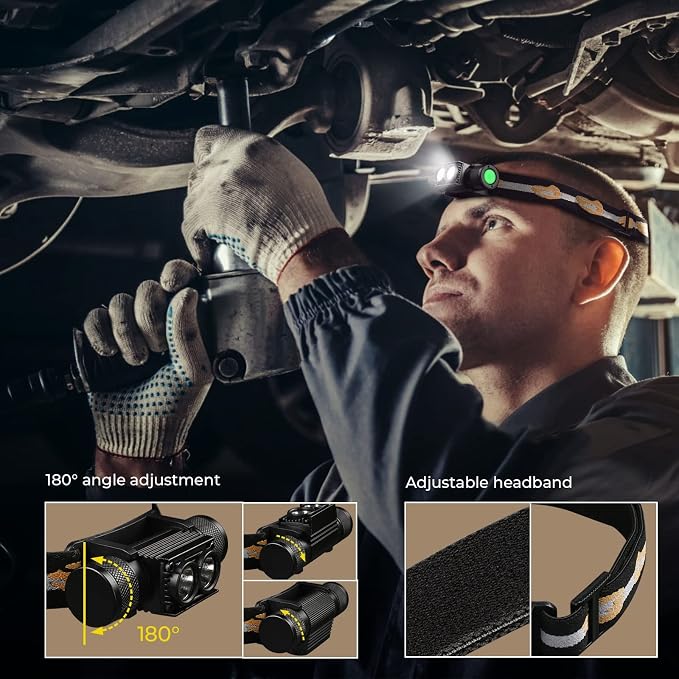 77outdoor LED Rechargeable Red Headlamp, H25LR / D25LR Powerful Lightweight - Image 5