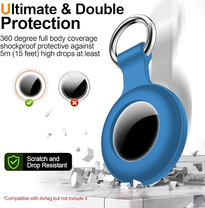1|2|4Pack for Apple AirTag Holder, for Air Tag 2nd &1st Genaretion, Waterproof - Image 4
