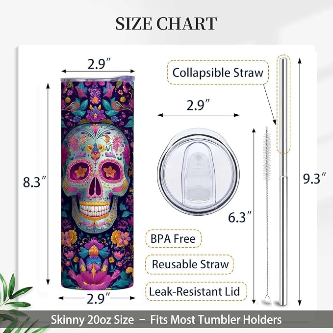 Firmiso 20 oz Tumbler | Skinny Insulated Travel Mug - Image 3