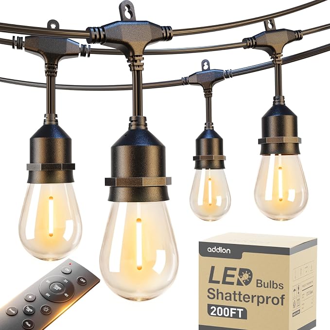 addlon 200FT Outdoor String Lights LED by addlon