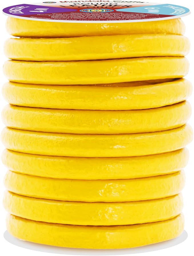 Mandala Crafts Round Genuine Yellow Leather Cord - Image 2