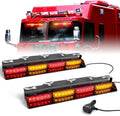 HLauto 6Z4J Emergency Dash Strobe Lights: 2x16.8 inch Red Amber Safety Lights by HLauto