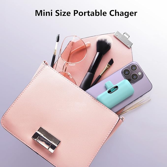 Feob Mini Portable Charger 5000mAh Power Bank, 15W PD USB C Cell Phone Portable - Image 5