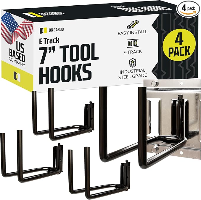 DC Cargo Mall Heavy Duty Hook Hanger E Track Accessories 7.5" Deep by DCCargo