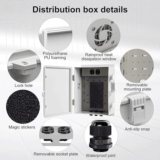 Namunanee Outdoor Electrical Junction Box, ABS Water Resistant Enclosure - Image 6