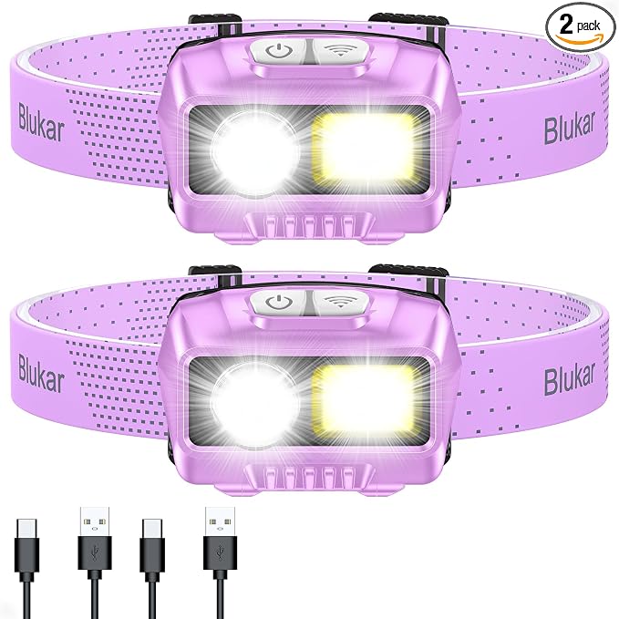 Blukar LED Headlamp, 2000L Super Bright Rechargeable Headlight Flashlight by Blukar