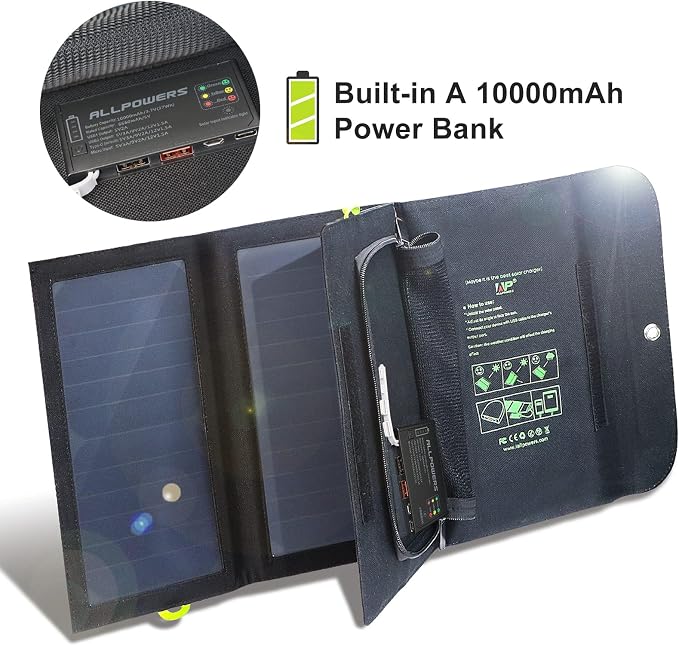 ALLPOWERS 21W 5V Foldable Solar Panel Charger, SP002 Solar Charging Kit - Image 4