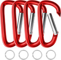 sprookber 4" & 5" Extra Large Aluminum Carabiner D Ring, Caribeener Clips by Sprookber