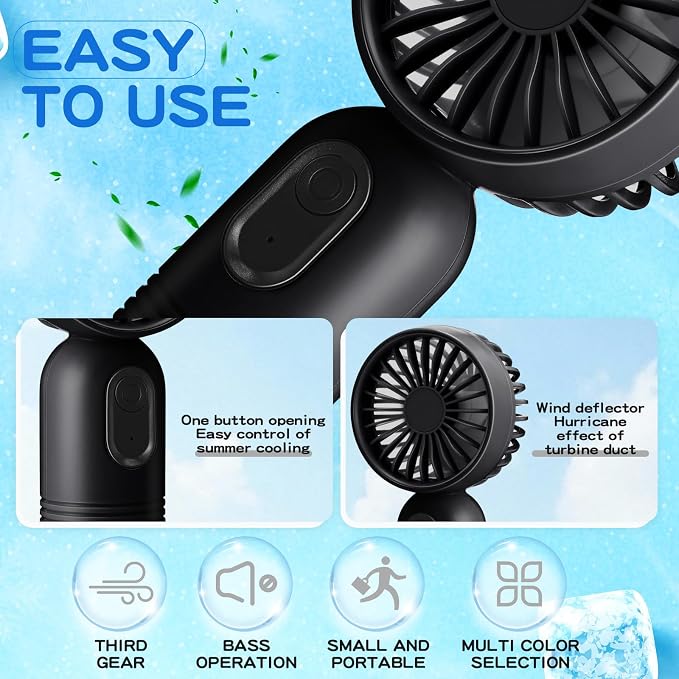 Rossesay 36 Pcs Mini Portable Fan Bulk Cute Handheld Lightweight Small Little - Image 4