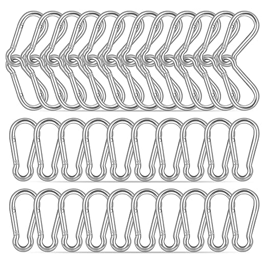 40PCS M8 Heavy Duty Carabiner Clip, 3Inch Snap Hook Quick Link Small Carabiner by XHAMXE
