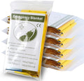Emergency Mylar Blanket 5-Pack, Thermal Survival Blankets, Reflective Foil by Yehenarn
