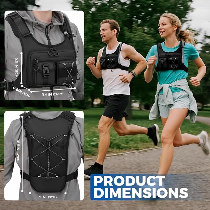 Criuage USA Original Patent Running Hydration Vest Backpack, Lightweight Chest - Image 6