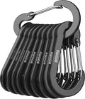 Booms Fishing CC5 Multi-Use Carabiner Clips, 10 Pack 2.3"/ 3.1" Caribeener Clips by BoomsFishing