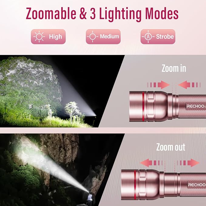 Rechargeable Flashlights High Lumens, G1000 Super Bright Flash Light 2 Pack - Image 2