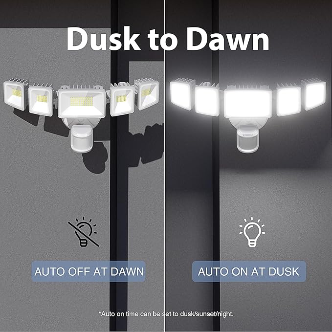 Onforu 150W 15000LM LED Security Lights Motion Sensor Outdoor, Dusk to Dawn - Image 6
