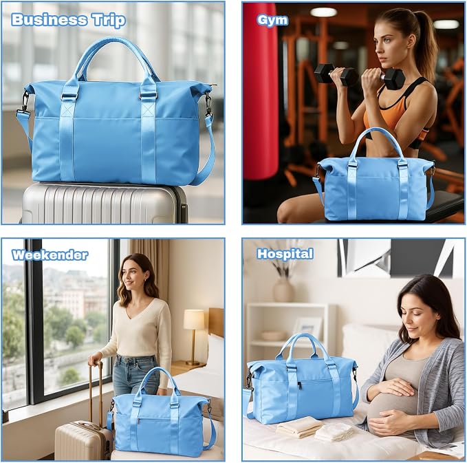 Weekender Duffel Bags for Women， Travel Totes Bag for Airplane Essentials - Image 7