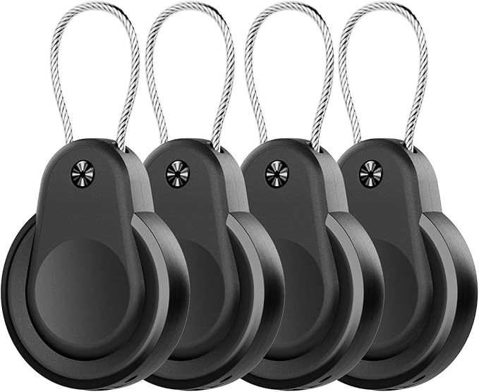 Waterproof for AirTag Holder 1st/2nd 4 Pack Lock Case Keychain for Apple by holixcase