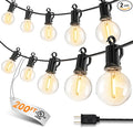 Outdoor String Patio Lights, 200FT 100 LED Patio Lights Waterproof, Connectable by SmartDawn