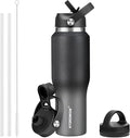 HYDROWION 32oz Water Bottle, Double Wall Vacuum Stainless Steel Insulated Water by HYDROWION