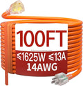 100 FT 14/3 Extension Cord Outdoor, Heavy Duty Weatherproof & Flame Retardant by Skrizcable