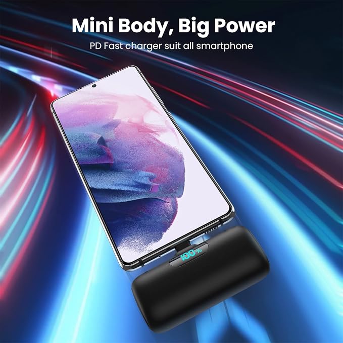 Small Portable Charger for iPhone 17/16/15 Series, 5000mAh 3A PD USB C Power - Image 2