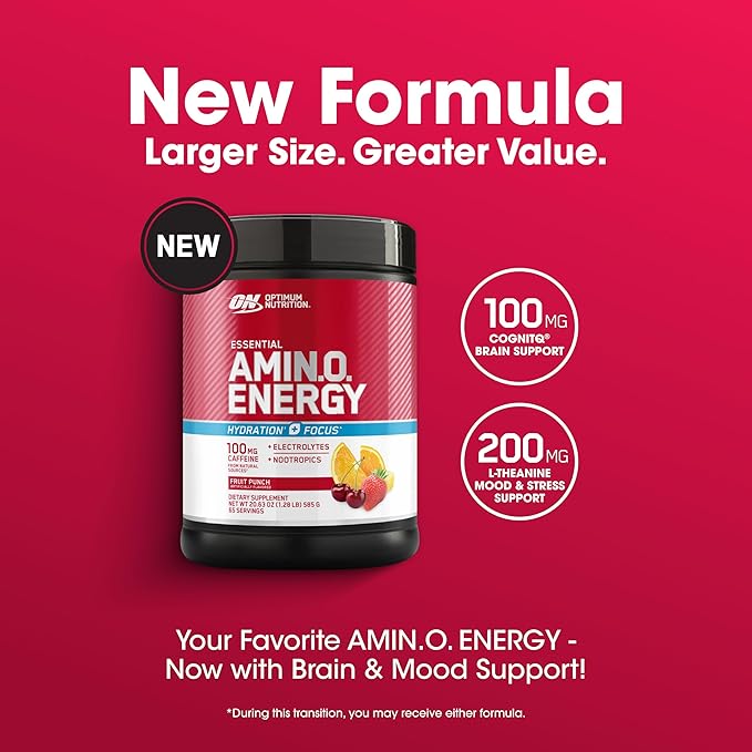 Optimum Nutrition Amino Energy Powder Plus Focus, - Image 4