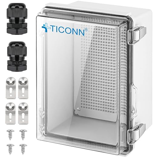 TICONN Outdoor Electrical Box Waterproof, Junction Box IP67 ABS Plastic by TICONN
