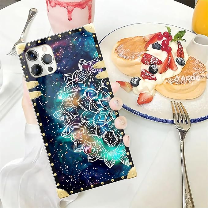 Compatible with iPhone 12 Pro Max Case, Starry Sky Colourful Mandala Luxury - Image 5