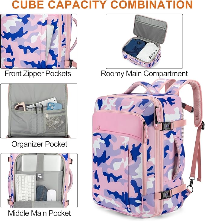 Lumesner Carry on Travel Backpacks, Extra Large 40L Flight Approved - Image 5
