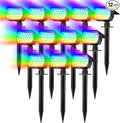 WENATY Solar Spot Lights Outdoor Color Changing, Christmas Landscape Spotlights by WENATY