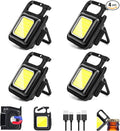 MAKDAK COB Rechargeable Keychain Flashlight 4Pack, High Lumen Super Bright LED by MAKDAK