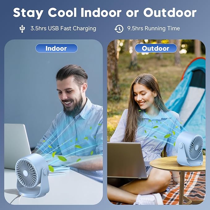 YOSHENMO Desk Fan, Turbo Table Fan - Image 2
