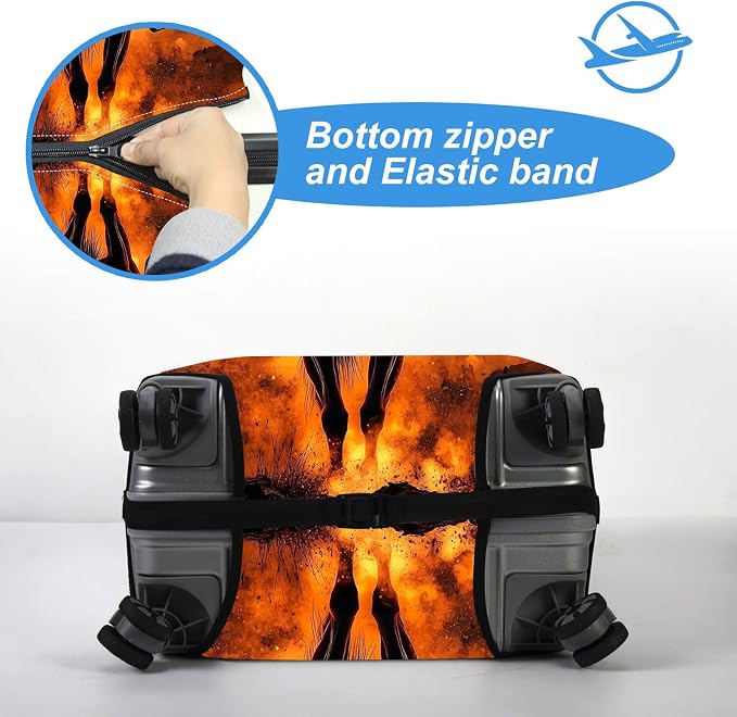 Luggage Cover Protector for 30-32 Inch Suitcases, TSA Approved Elastic Travel - Image 5
