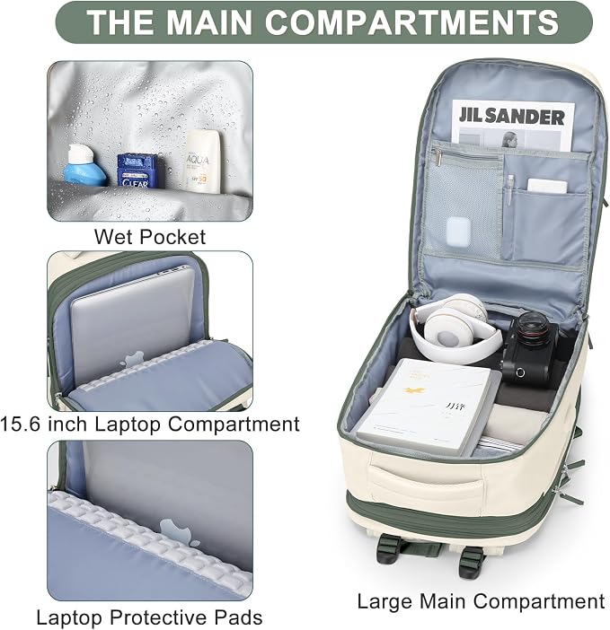 coofay Expandable Travel Backpack - Image 4