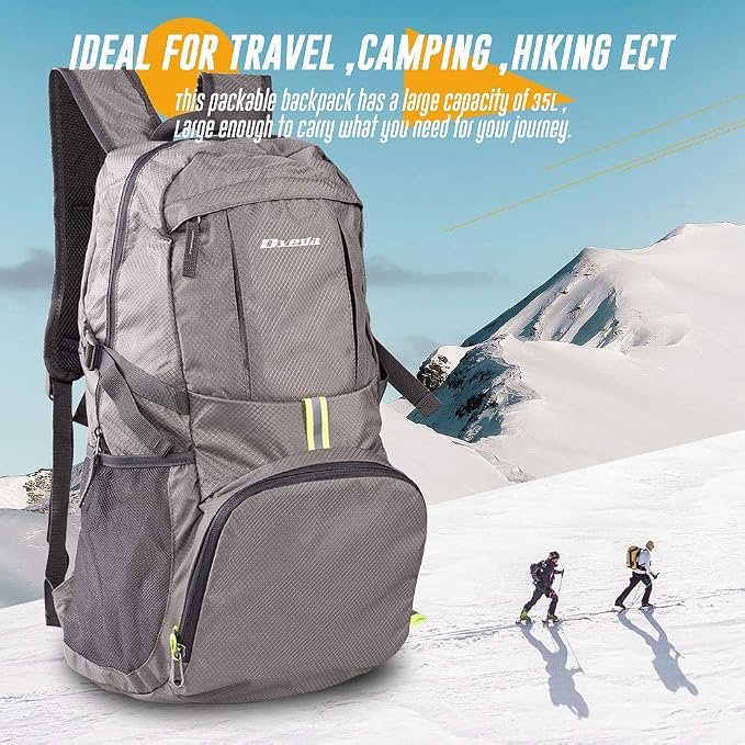 35L Lightweight Packable Backpack Waterproof Durable Hiking Travel Backpack - Image 2