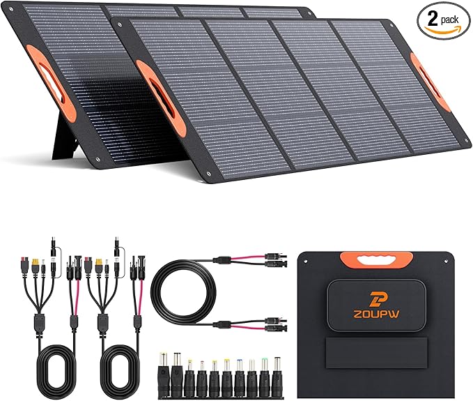 ZOUPW 320W N-Type 16BB Portable Solar Panel, 25% High Efficiency Foldable Solar by ZOUPW