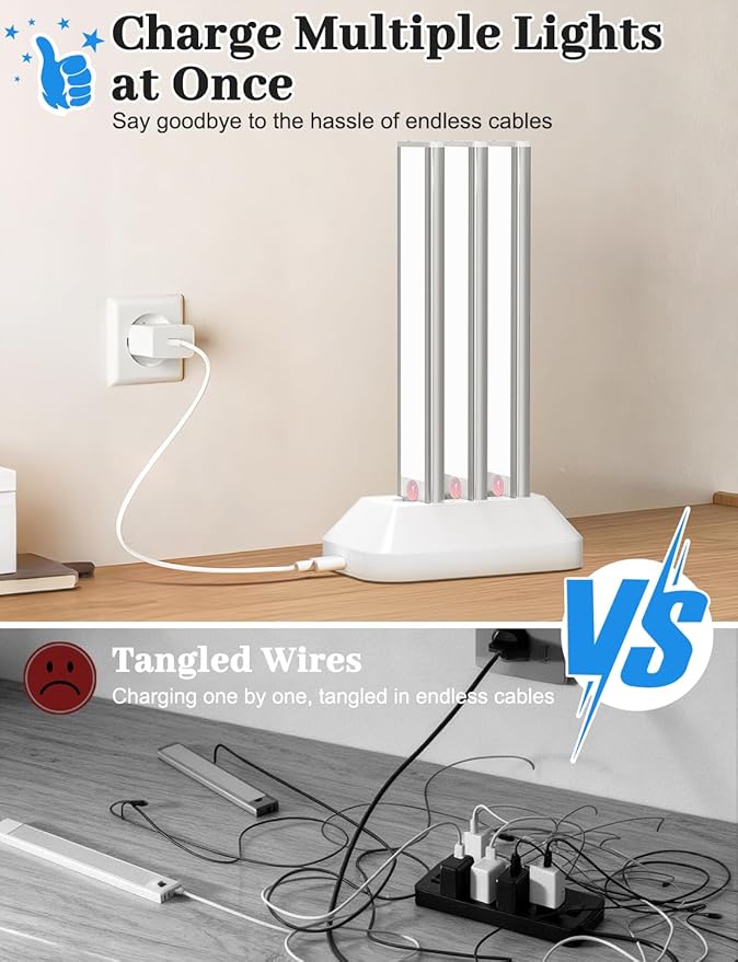 2000mAh Rechargeable Motion Sensor Light Indoor, Under Cabinet Lighting - Image 7
