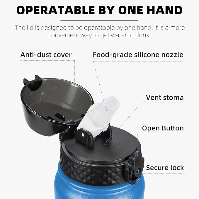 Fanhaw 32 oz Insulated Stainless Steel Water Bottle - Image 2