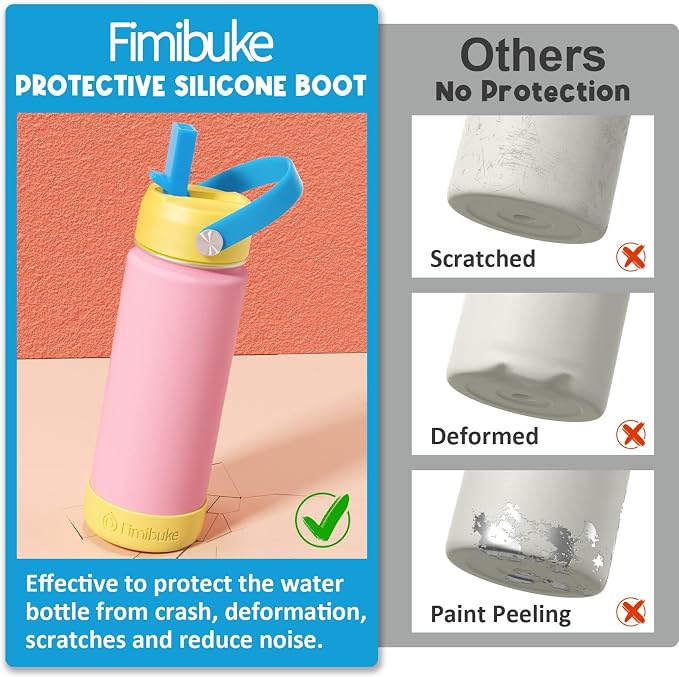 Fimibuke Kids Insulated Water Bottle - 18oz BPA-FREE 18/8 Stainless Steel Kid - Image 5