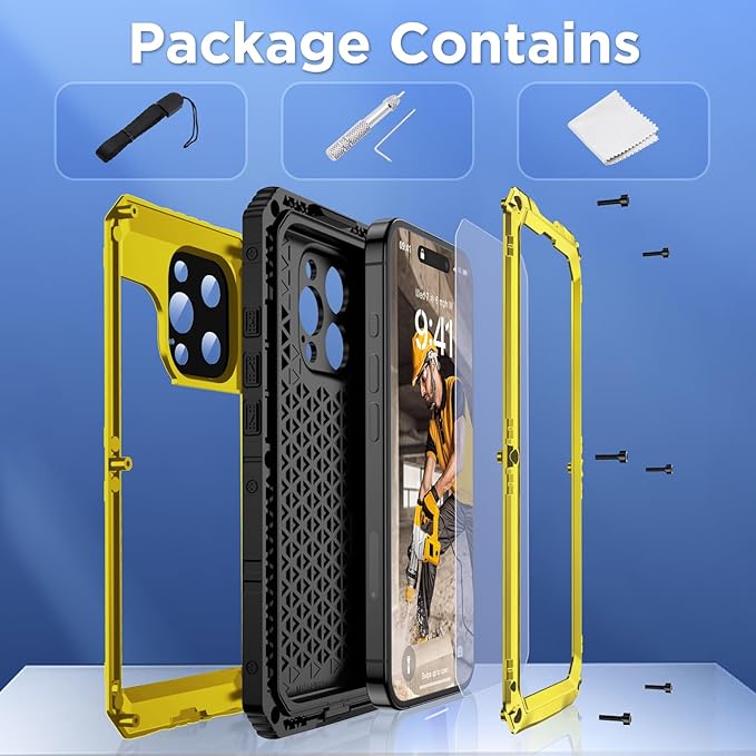 Mitywah Waterproof Case for iPhone 16 Pro, Shockproof Heavy Duty Case - Image 6
