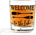 Nogrit Lake House Decor Whiskey Glasses 10 Oz, Welcome To The Lake, Beach Wine by Nogrit