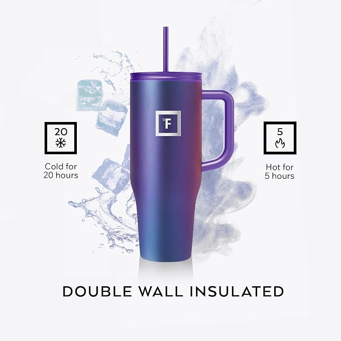 IRON °FLASK Co-Pilot Insulated Mug w/Straw & Flip Cap Lids - Image 4